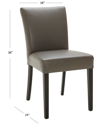 Furniture - Tate Leather Parsons Dining Chair, 4-Pc. Set (4 Side Chairs)