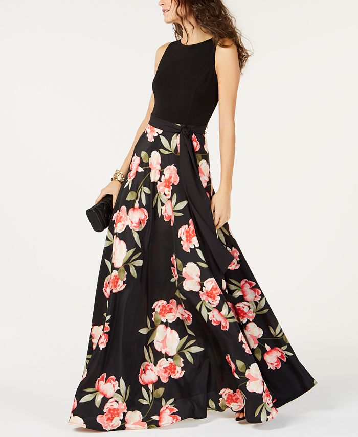 INC International Concepts I.N.C. Floral-Print Belted Gown, Created for ...