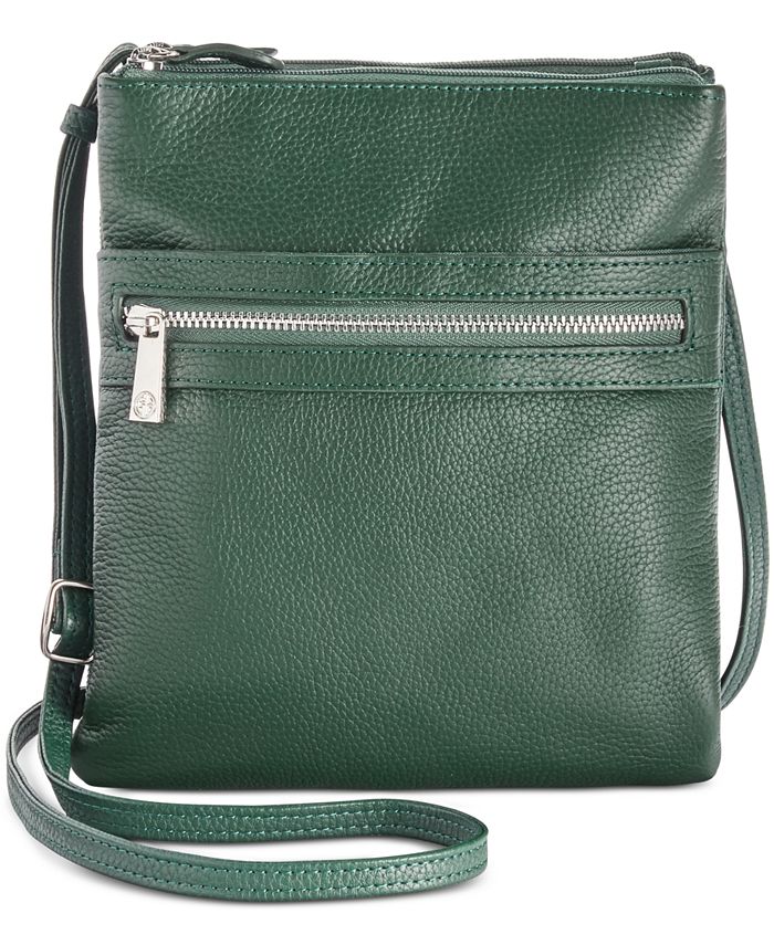 Giani Bernini TripleZip Pebble Leather Dasher Crossbody, Created for
