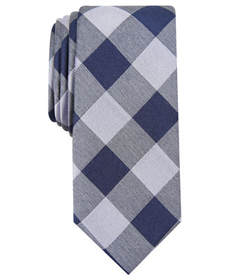 Bar III Men's Slim Buffalo Check Tie, Created for Macy's - Macy's