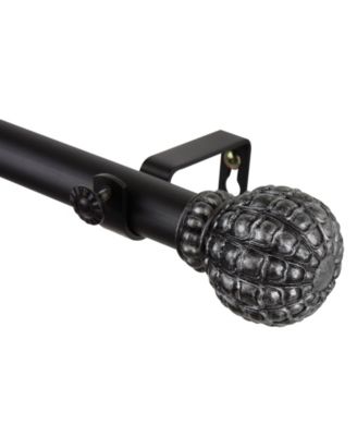 Rod Desyne - Pod Curtain Rod 1 inch dia 120-170 inch - Black