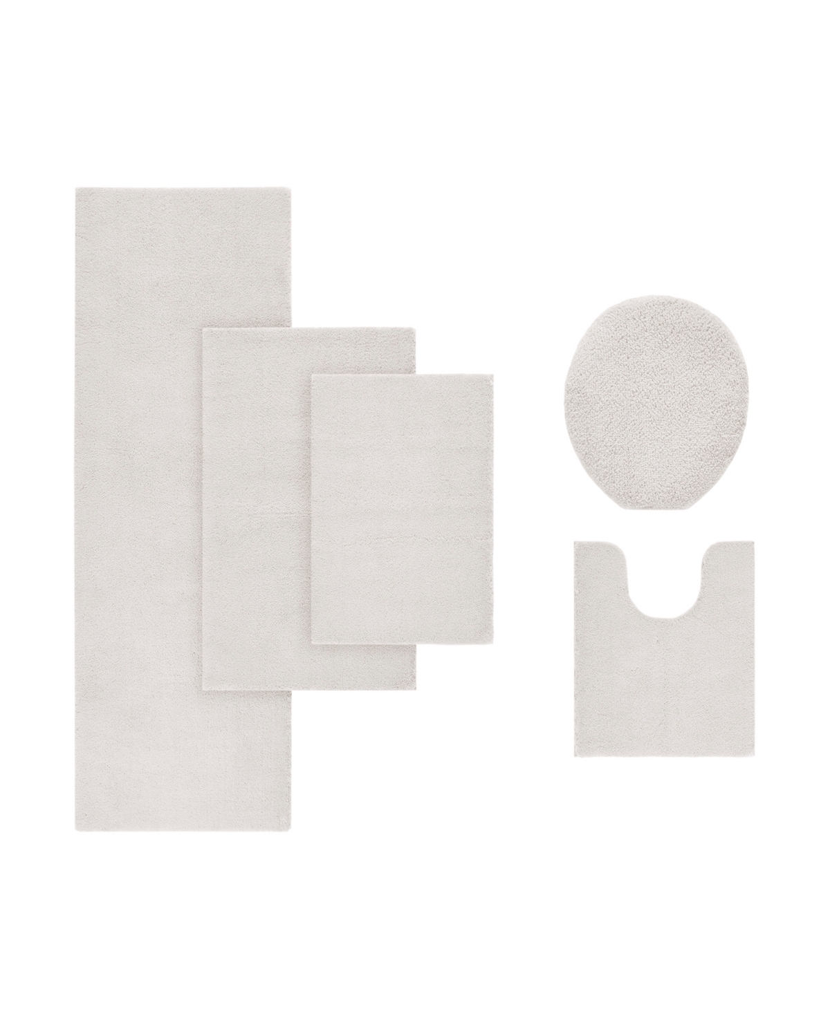 Madison Park Signature Marshmallow Bath Rug, 24" X 72" In Neutral