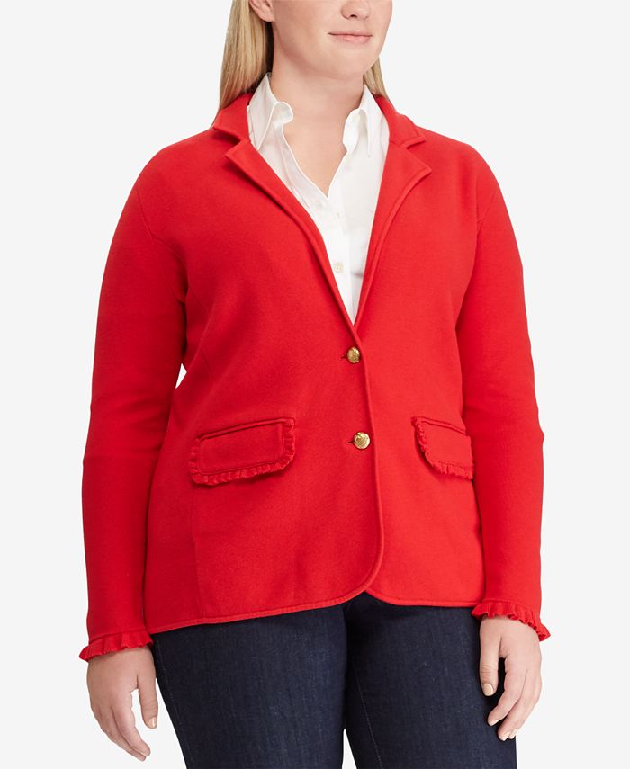 Lauren Ralph Lauren Plus Size Ruffled Blazer Macy's