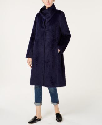 Eileen Fisher Alpaca High-Collar Coat Macy's