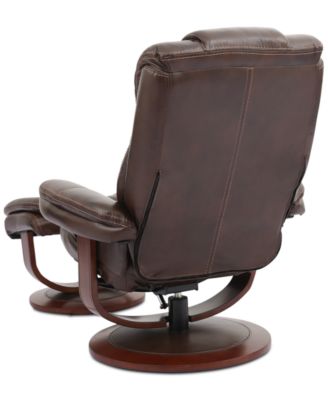 Faringdon Leather Euro Chair &amp; Ottoman