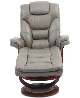 Faringdon Leather Euro Chair & Ottoman