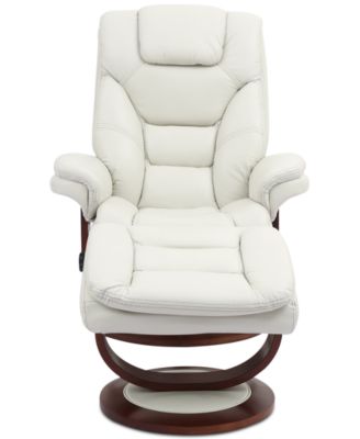 Faringdon Leather Euro Chair & Ottoman