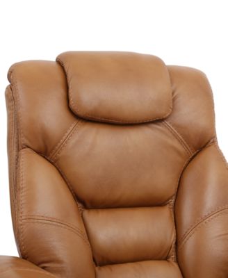 Faringdon Leather Euro Chair & Ottoman