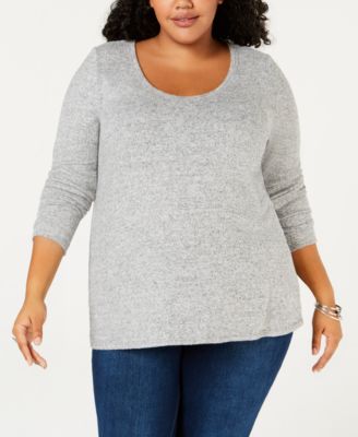 Soprano - Trendy Plus Size High-Low Sweater