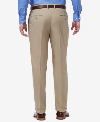 Men's Premium Comfort Stretch Classic-Fit Solid Pleated Dress Pants