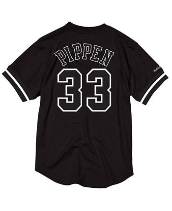 Mitchell & Ness Men's Scottie Pippen Chicago Bulls Black & White Mesh Name  and Number Crew Neck Jersey - Macy's