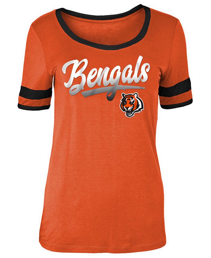5th & Ocean Women's Cincinnati Bengals Rayon Scoop T-Shirt - Macy's