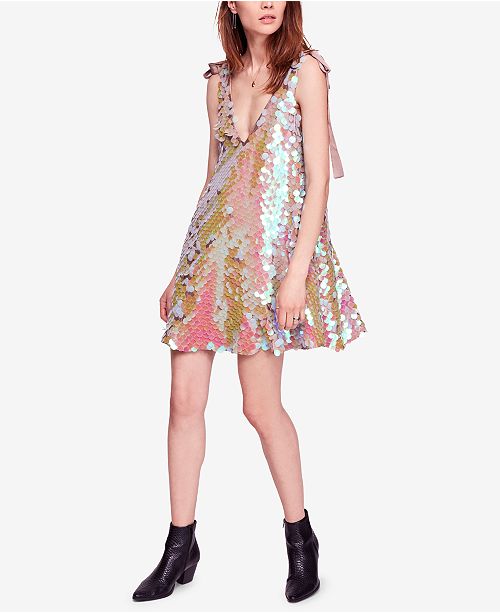 Free People Penelope Sequin Mini Dress Reviews Dresses Women Macy S