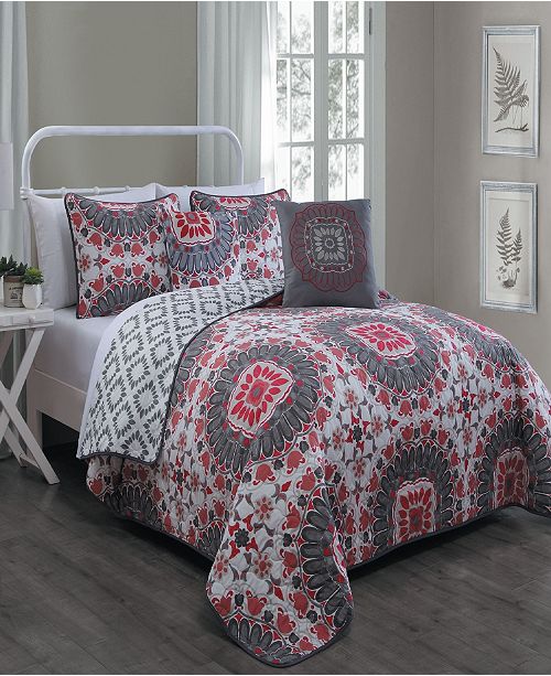 Geneva Home Fashion Malta 5 Pc Queen Comforter Set Bedding