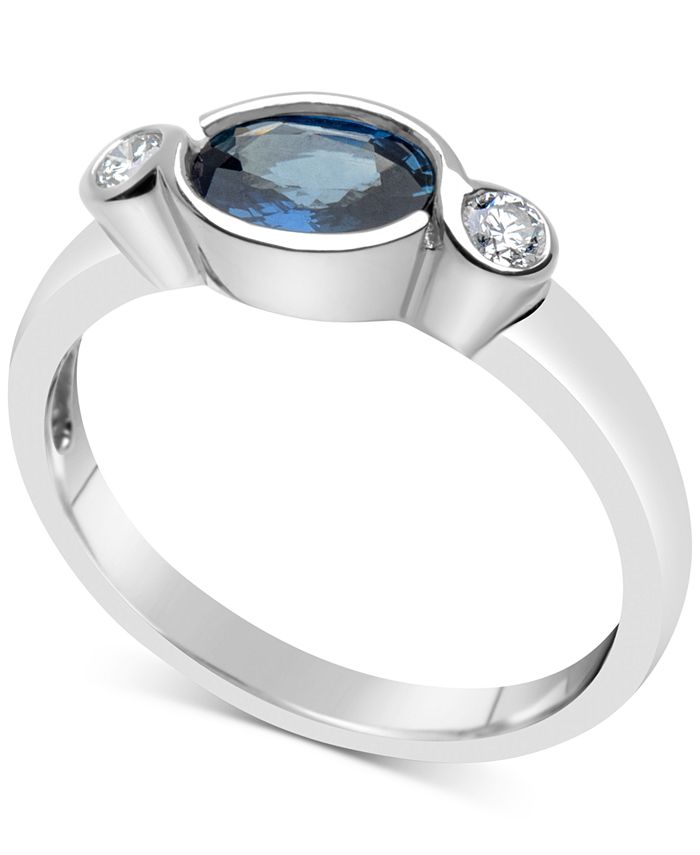 Macy's sapphire diamond ring sales