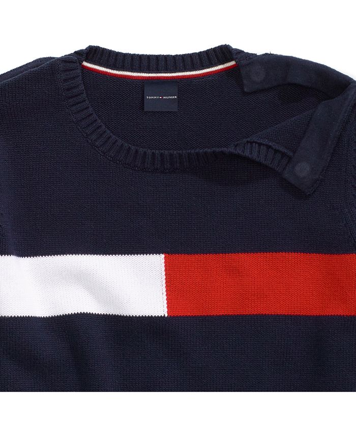 Tommy Hilfiger Women's Colorblocked Sweater with Magnetic Closures at ...