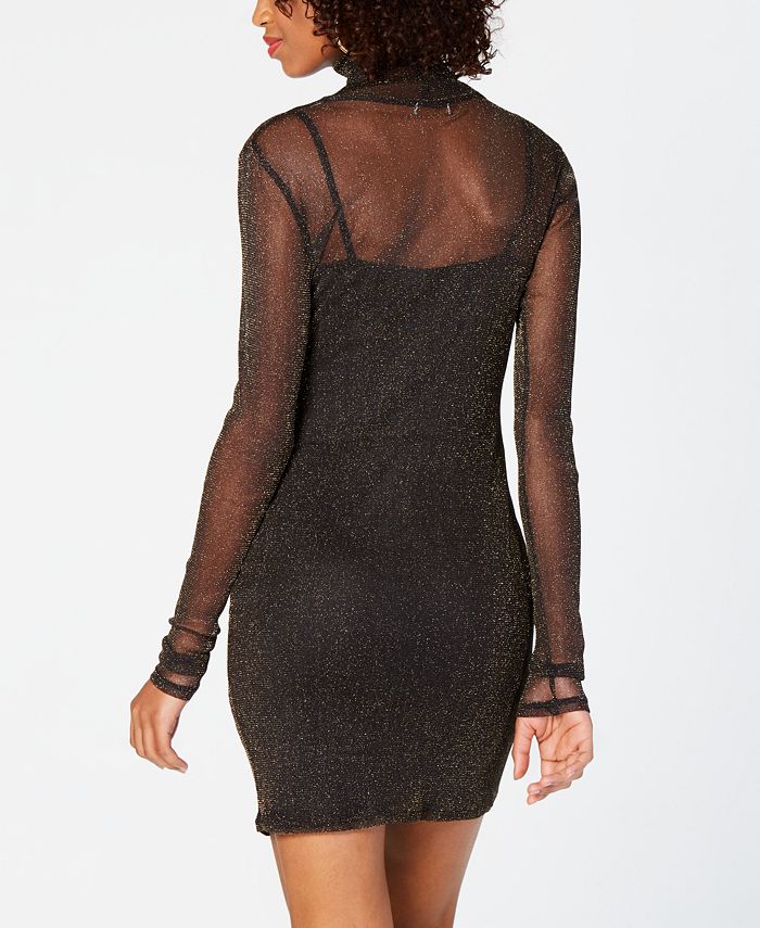 Material Girl Juniors Illusion Bodycon Dress main image 0