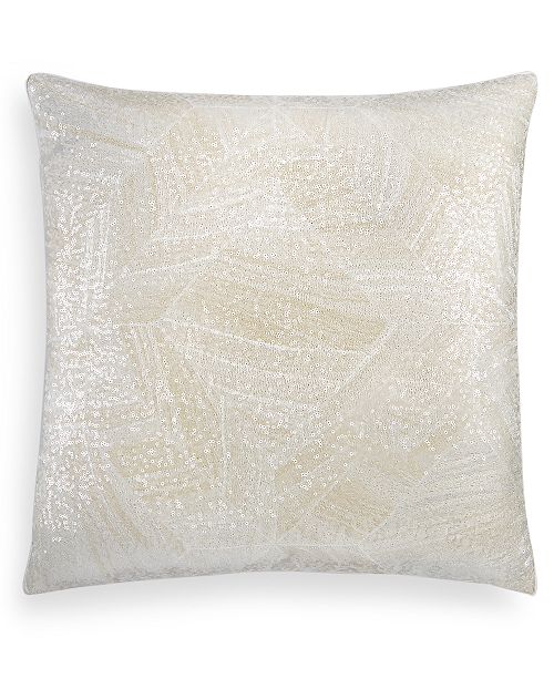 Hotel Collection Alabastar Sequin 20" Square Decorative ...