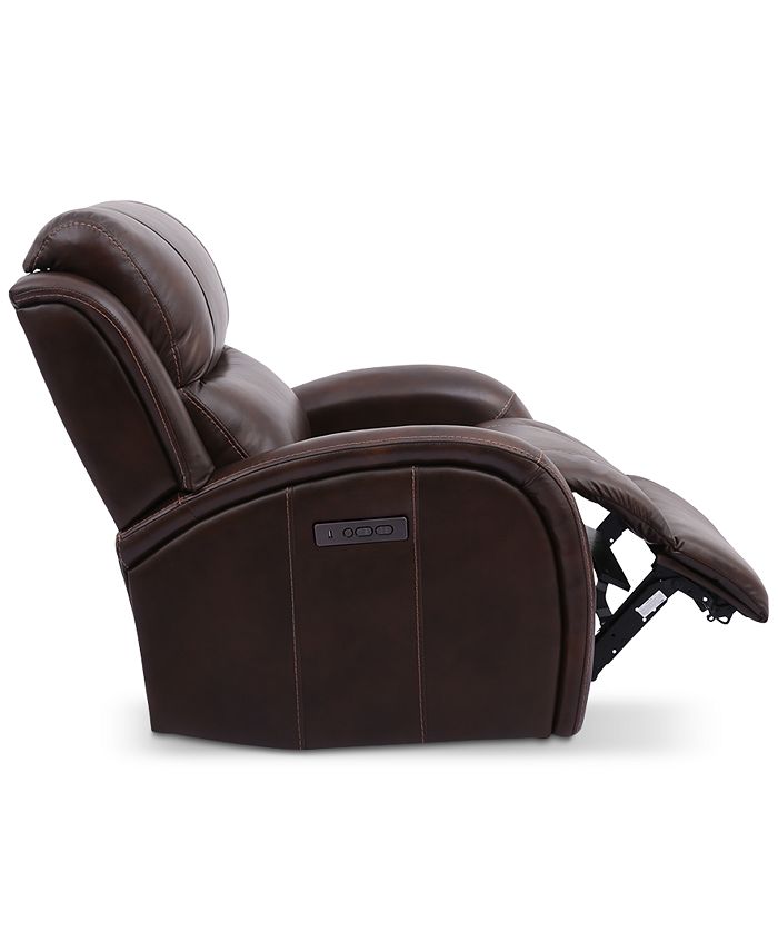 Furniture Leiston Leather Dual Power Recliner with USB Power Outlet
