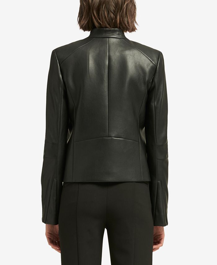 DKNY Asymmetrical Faux-Leather Jacket & Reviews - Women - Macy's