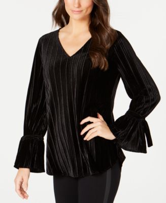 macys velvet tops