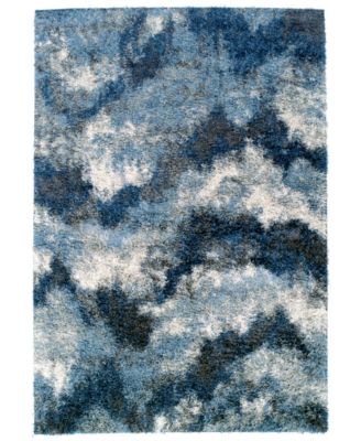 D Style - Jackson Shag Cliff Navy 7'10" x 10'7" Area Rug