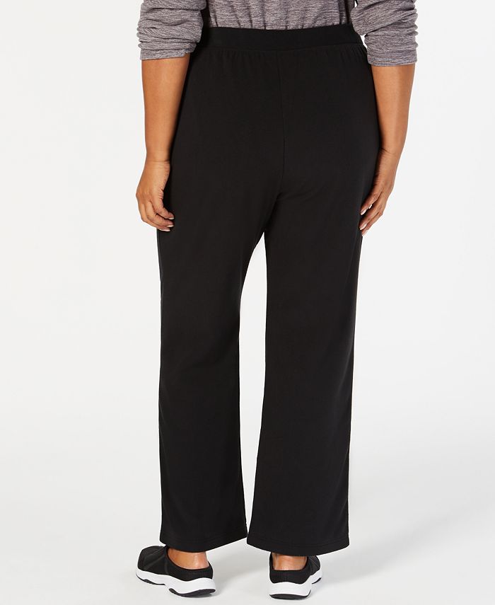 Karen Scott Plus Size Microfleece Pull-On Pants, Created for Macy's ...