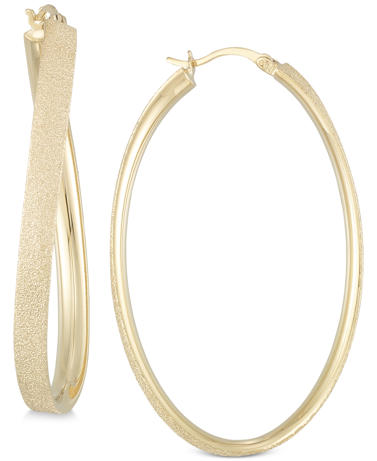 Simone I Smith Satin-Finished Hoop Earrings in 18k Gold over Sterling Silver - 18k Gold Over Silver