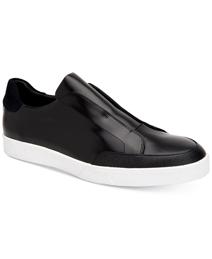 Calvin Klein Men's Immanuel Leather Slip-On Sneakers - Macy's