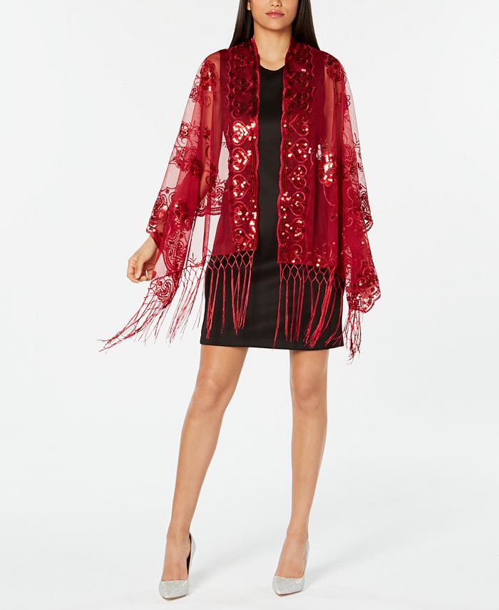 sequin evening wrap