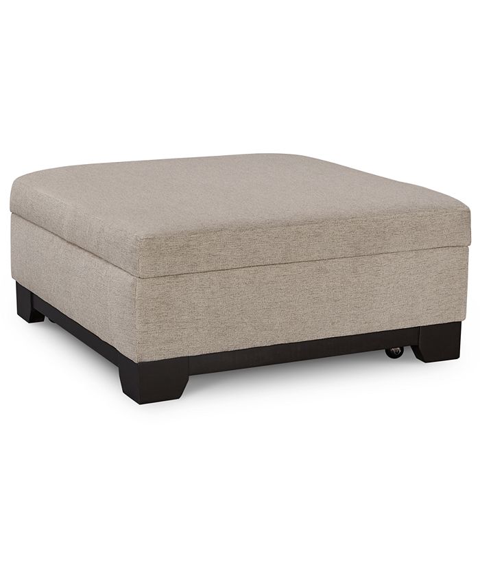 Furniture Elliot II 36" Fabric Square Storage Ottoman, Created for Macy