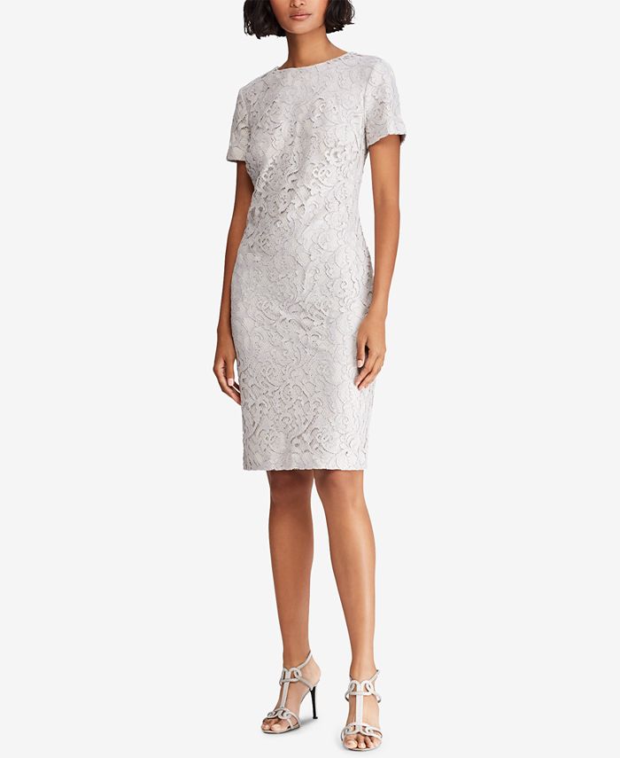 Macys ralph lauren lace dress 2025