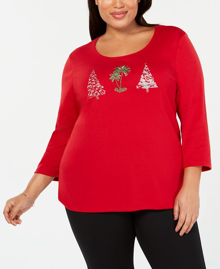 Macys plus size hotsell karen scott tops