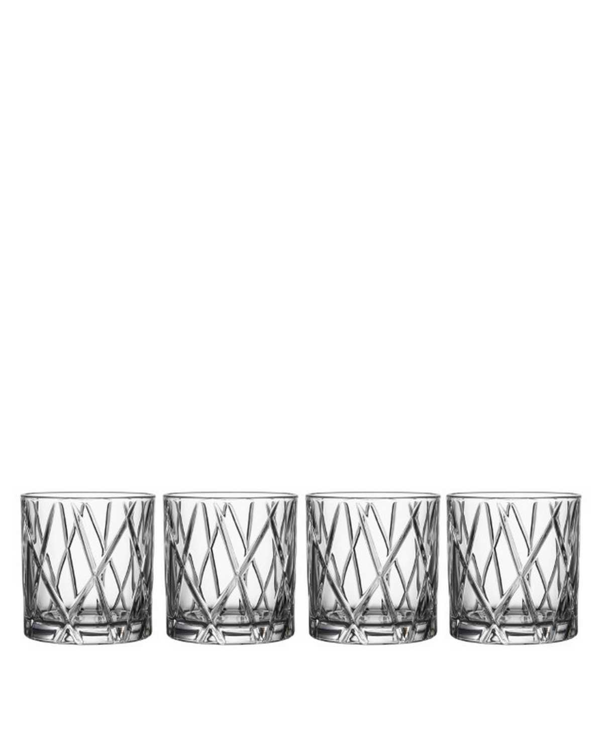 Orrefors City Double Old-fashioned Glasses, Set Of 4 In Clear