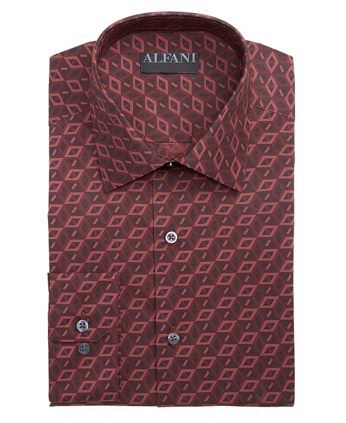 Alfani AlfaTech by Men's Fitted Performance Stretch Shaded Window Print