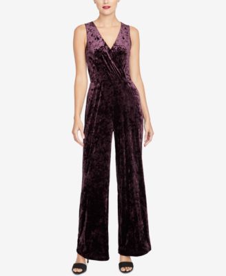 macys velvet jumpsuit