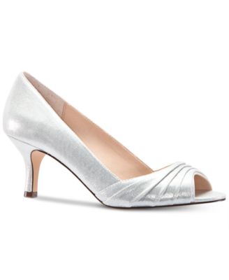 silver kitten heels size 9