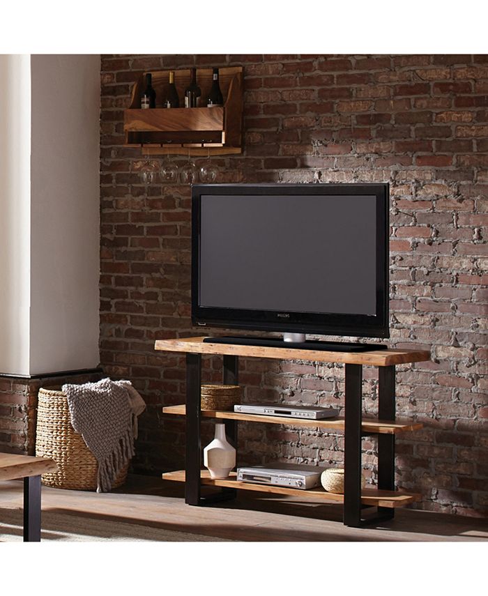 Alaterre Furniture Alpine Natural Live Edge Wood Media Console Table