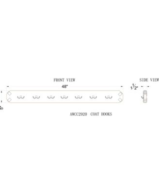 Ryegate Natural Live Edge Solid Wood With Metal Wall Coat Hook