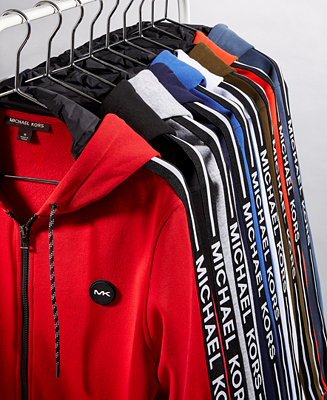 Michael Kors Men's Logo Fleece Full-Zip Hoodie & Reviews - Coats & Jackets  - Men - Macy's