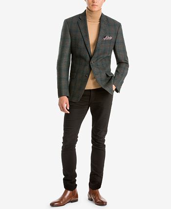 Ralph Lauren Men's Green Plaid Sport Coat Green Size 40