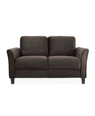 Lifestyle Solutions Wilshire Microfiber Loveseat With Rolled Arms - Macy's