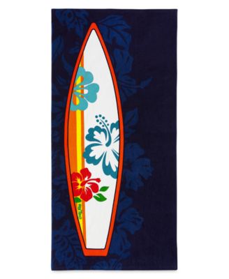 CHF - Hibiscus Surfboard Beach Towel Navy
