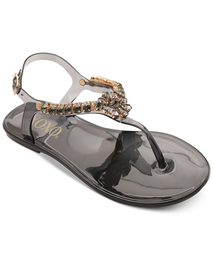 XOXO Joanie Embellished Thong Jelly Sandals & Reviews - Sandals - Shoes ...