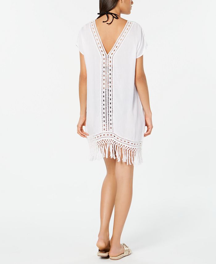 Raviya Crochet Fringe Cover-Up Dress & Reviews - Swimsuits & Cover-Ups