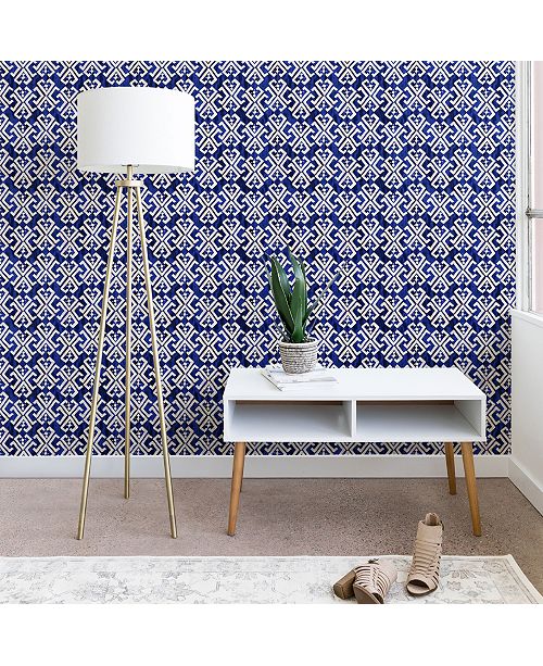 Deny Designs Schatzi Brown Justina Criss Cross Blue 2 X10 Wallpaper Reviews Wallpaper Home Decor Macy S