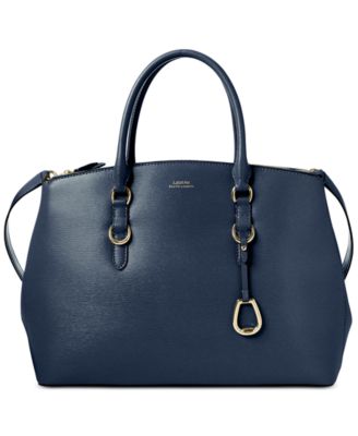 lauren by ralph lauren bennington medium double zip satchel tote