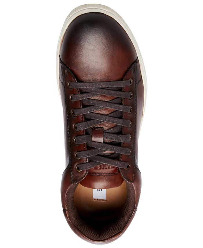 Steve Madden Men's Ruler Leather Low-Top Sneakers - Macy's