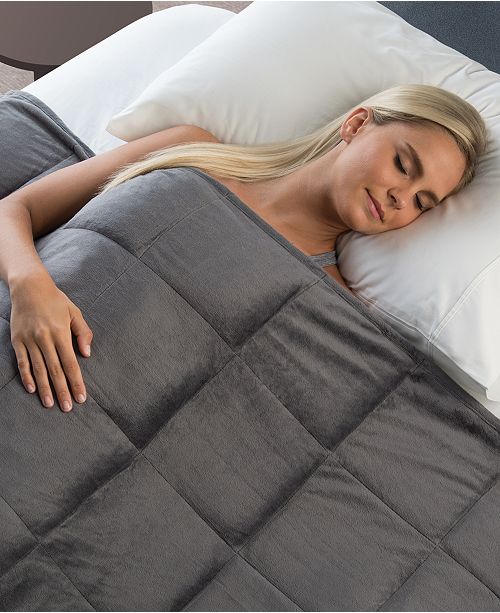 Sharper Image Calming Comfort Weighted Blanket Collection Reviews Blankets Throws Bed Bath Macy S