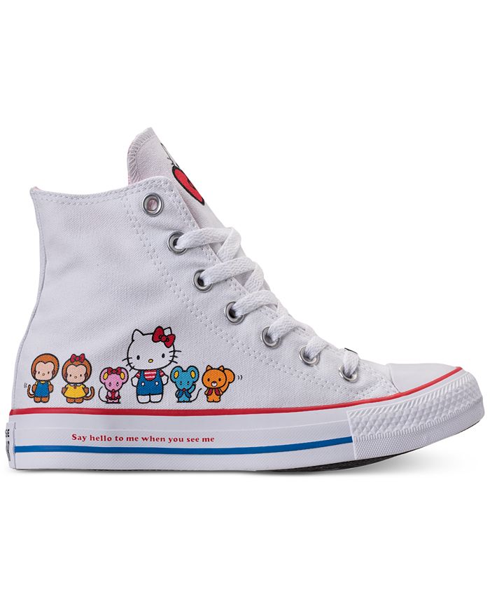 Converse Women's Chuck Taylor High Top Hello Kitty Casual Sneakers from Finish Line Macy's